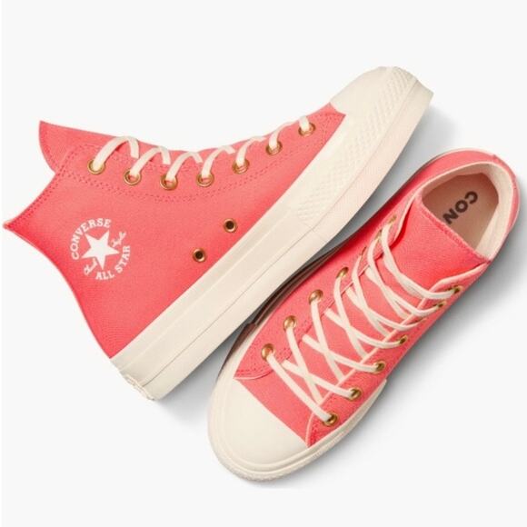 NIB Converse Chuck Taylor All Star Lift Platform Hi Sneaker Watermelon Slushy 7 - Picture 8 of 14